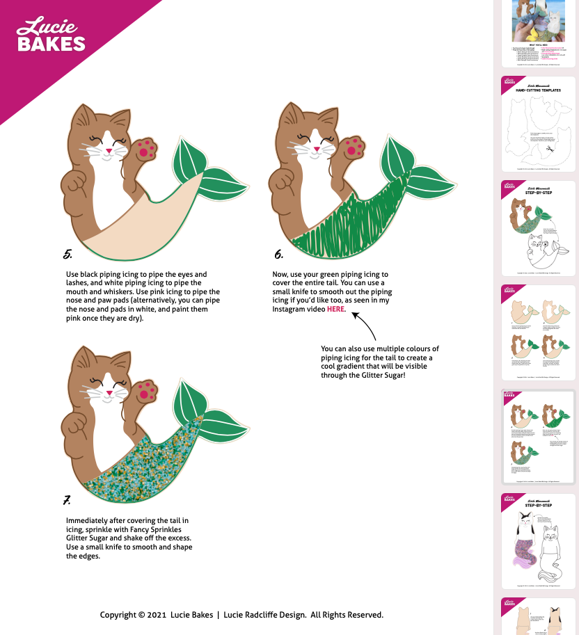 The Little Meowmaids -- Digital Template & Workbook