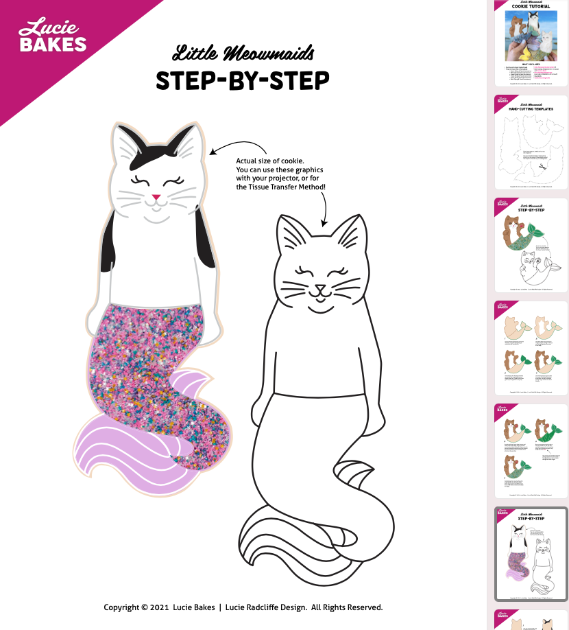 The Little Meowmaids -- Digital Template & Workbook