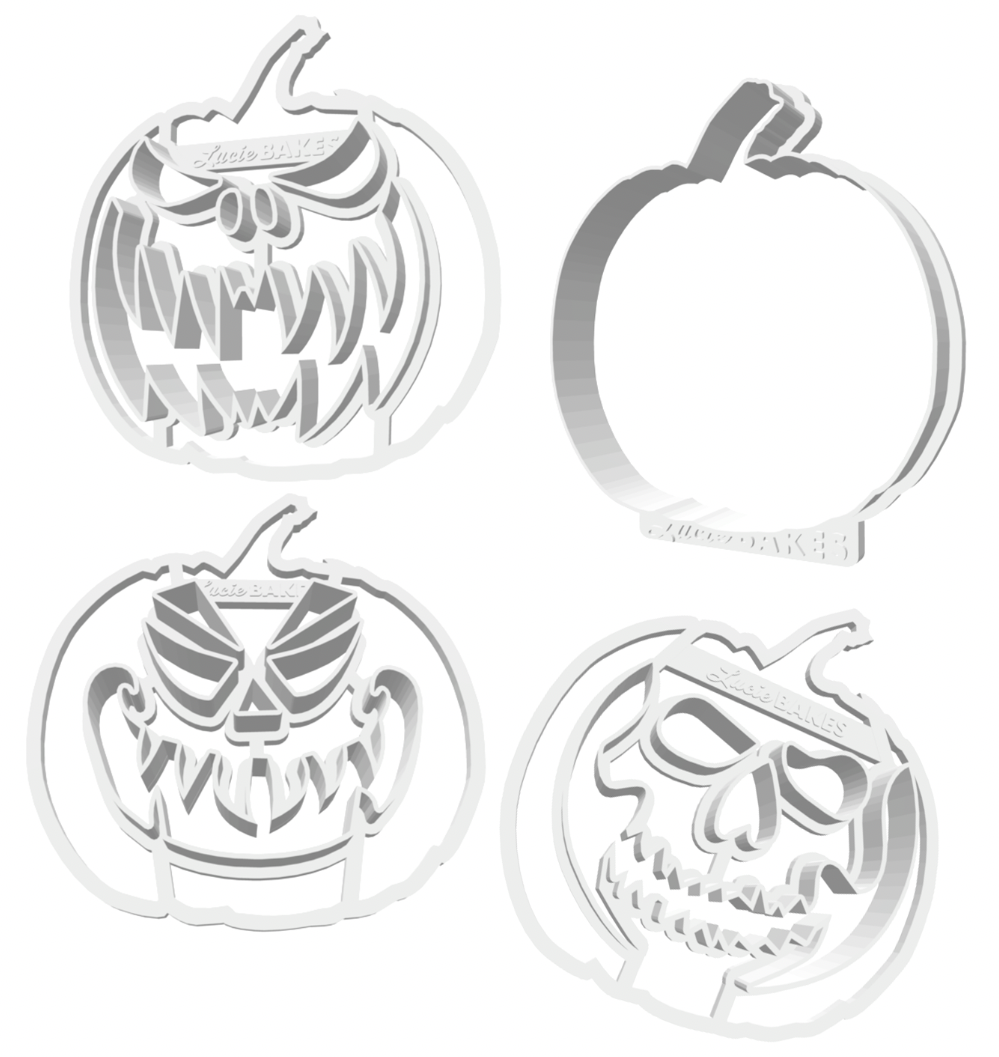 Jack-O-Lantern Set -- STL FILE