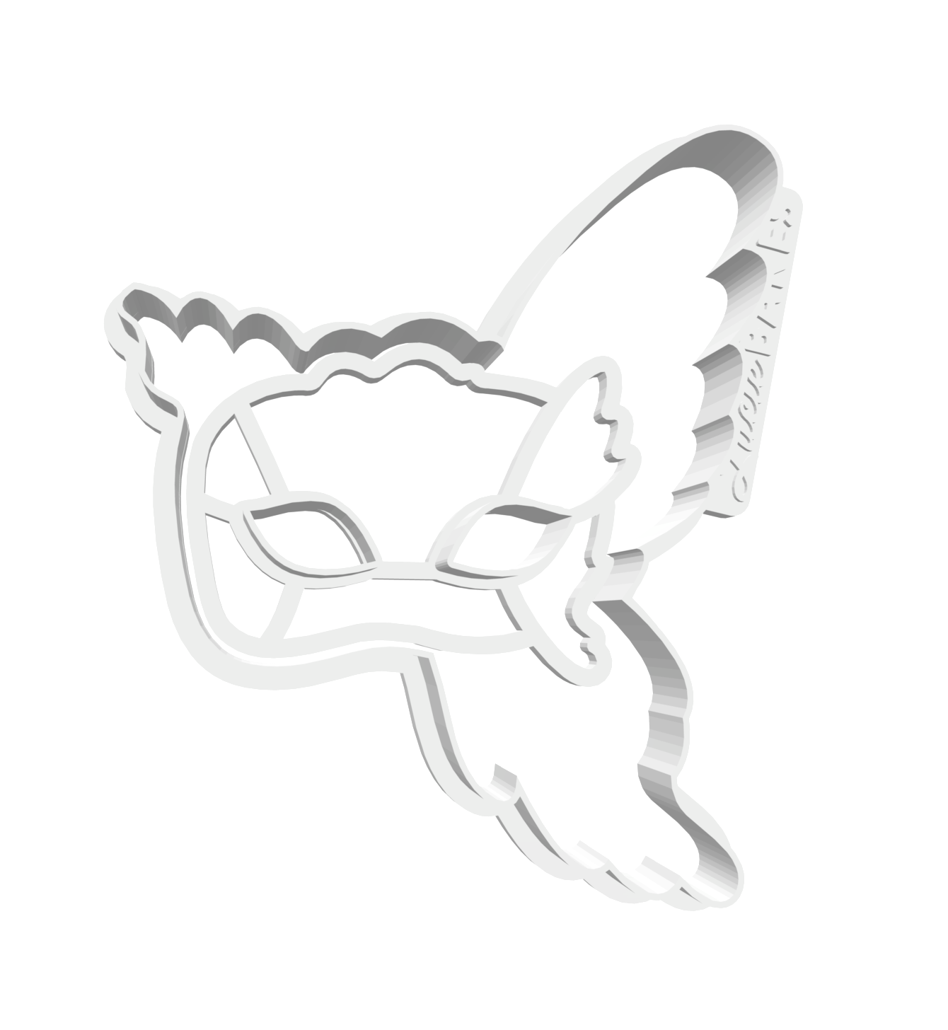 Butterfly Mask SMALL -- STL FILE