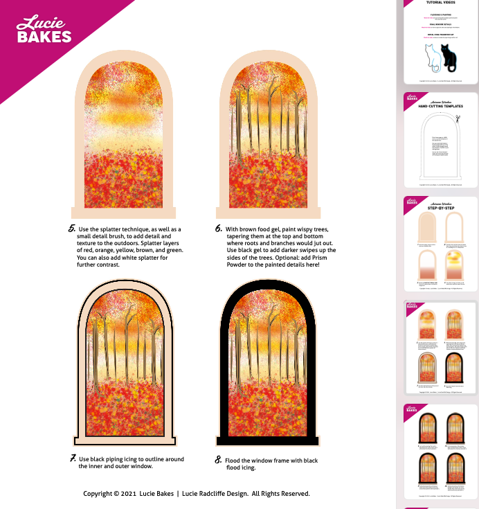 Autumn Window -- Digital Template & Tutorial