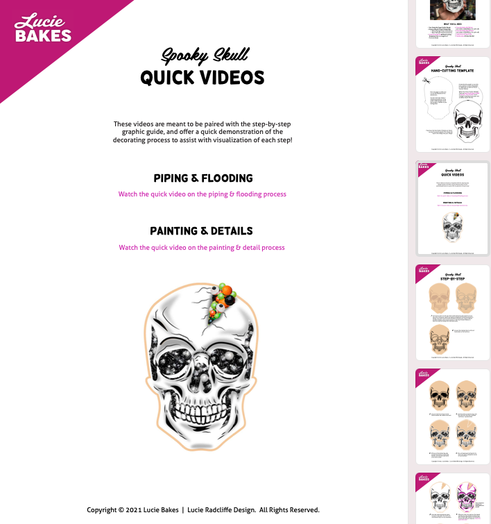 Spooky Skull -- Digital Template & Workbook