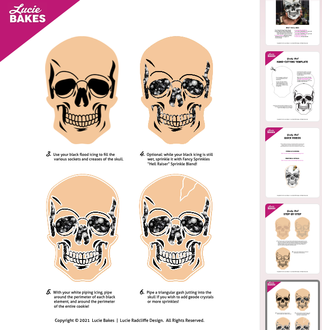 Spooky Skull -- Digital Template & Workbook