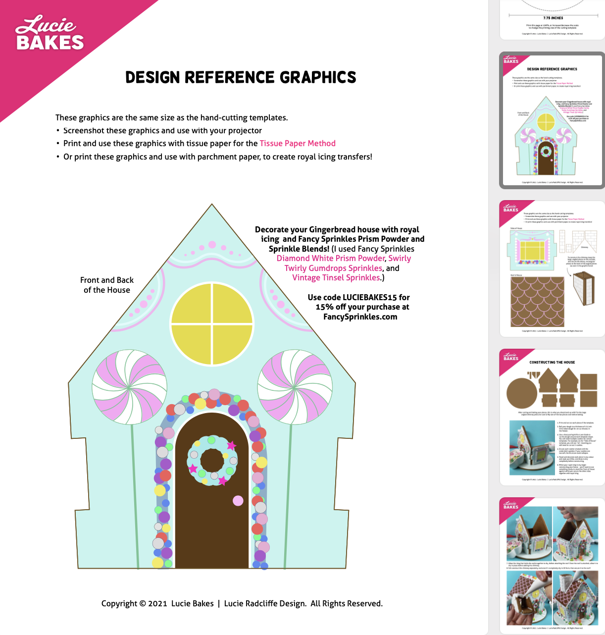 Classic Gingerbread House - Digital Template & Tutorial