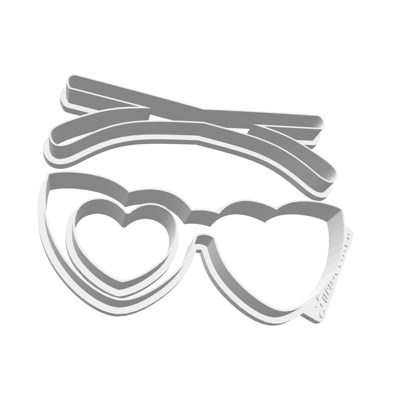 Heart Frames Glasses -- STL FILE