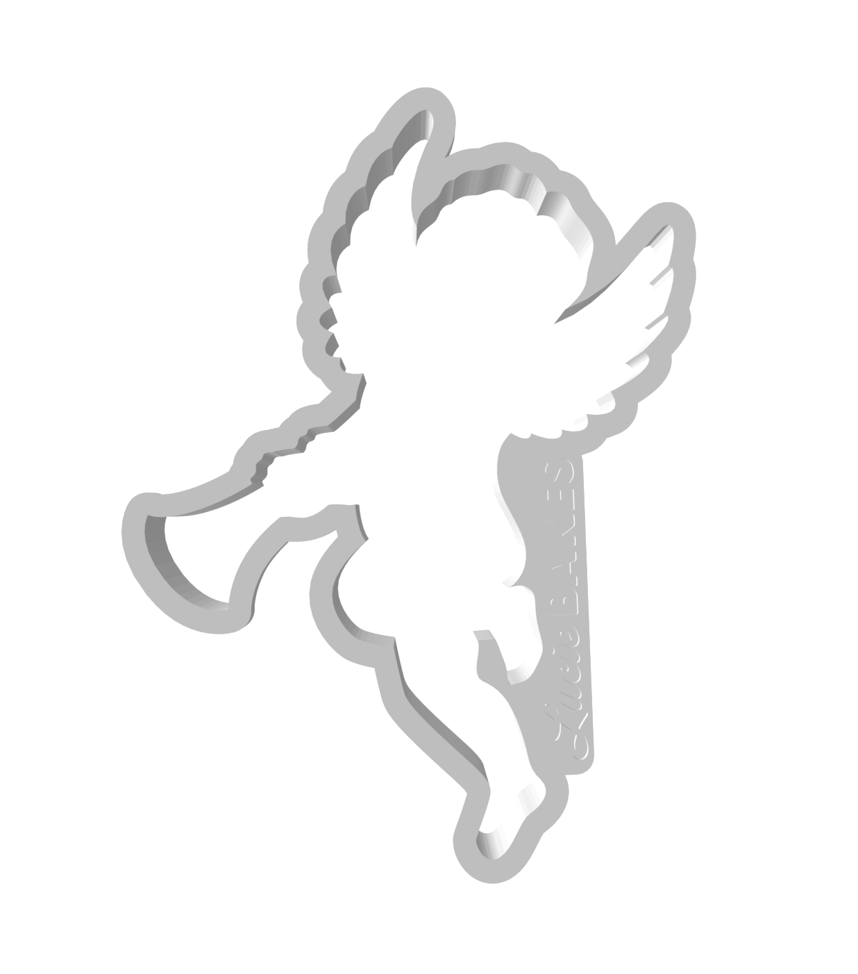 Cupid with Trumpet Cutter -- STL FILE