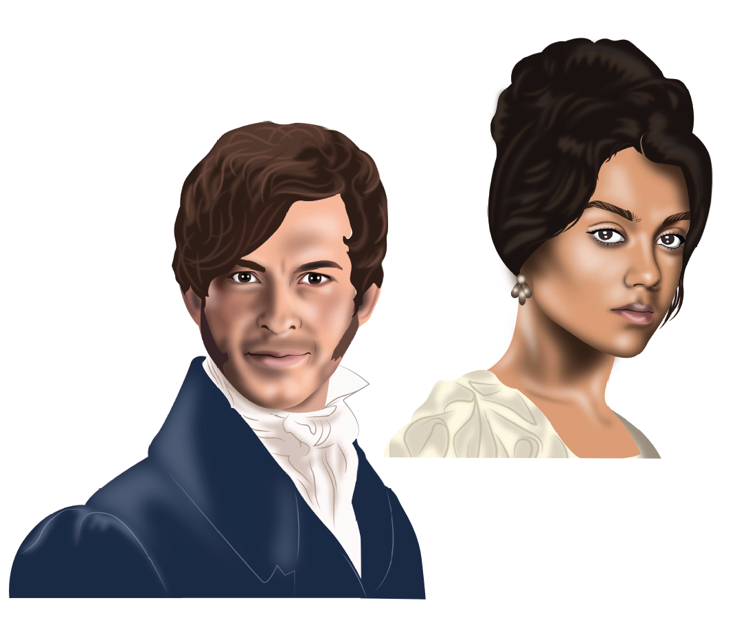 Kate Sharma & Anthony Bridgerton - Projector Graphics