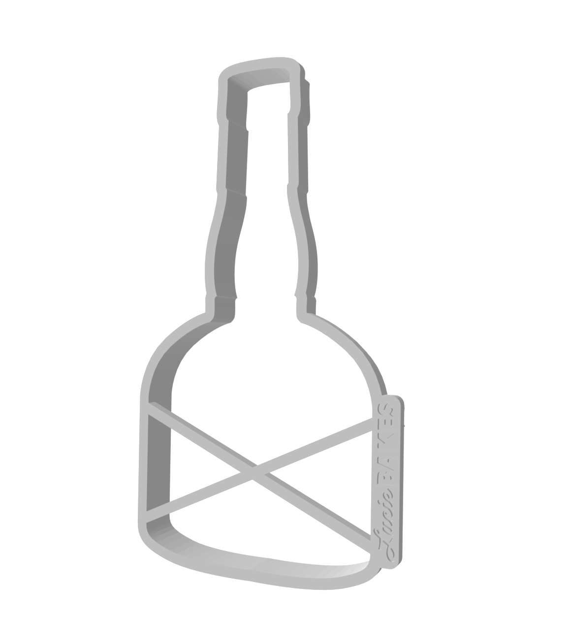 Large Cognac Bottle Cutter -- STL FILE