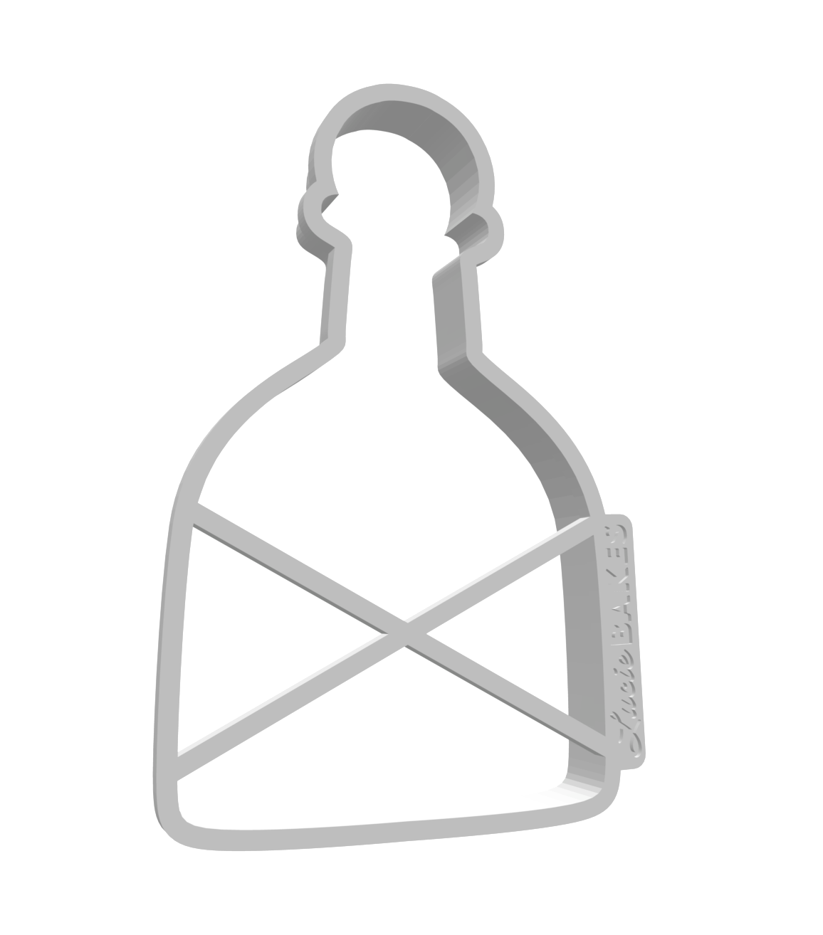 Large Tequila Bottle Cutter -- STL FILE