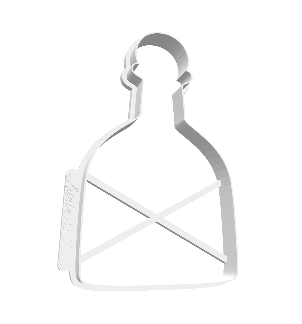 Large Tequila Bottle Cutter -- STL FILE