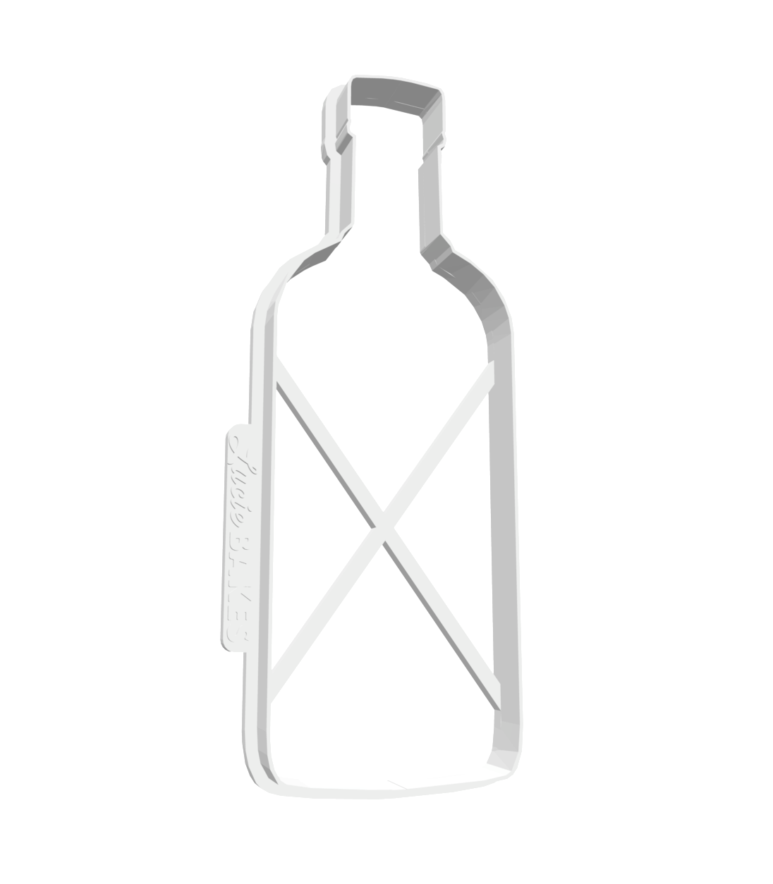 Large Vodka Bottle Cutter -- STL FILE