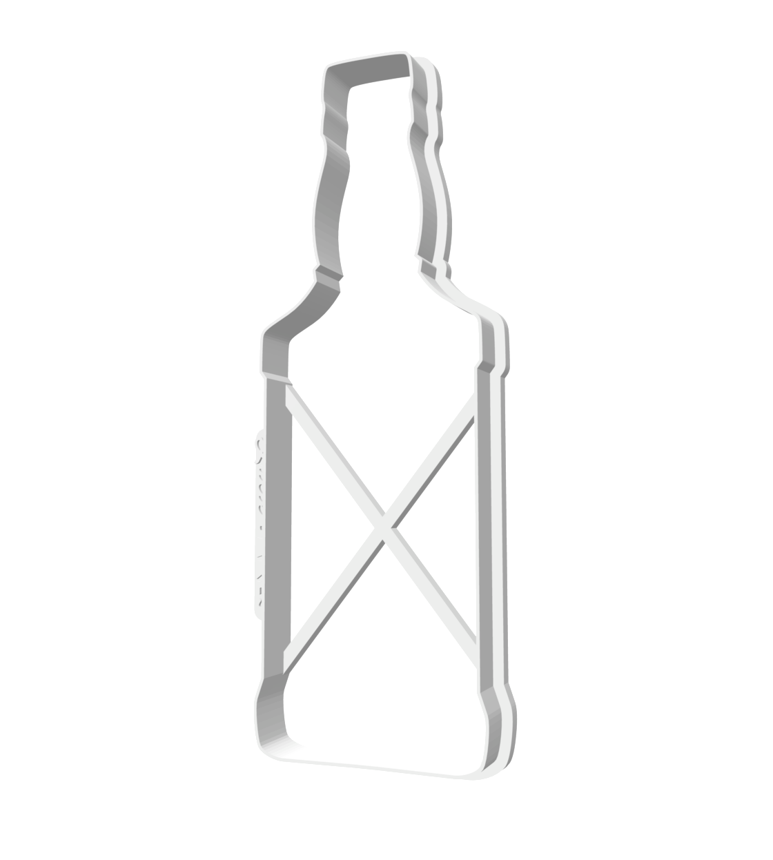 Large Whiskey Bottle Cutter -- STL FILE