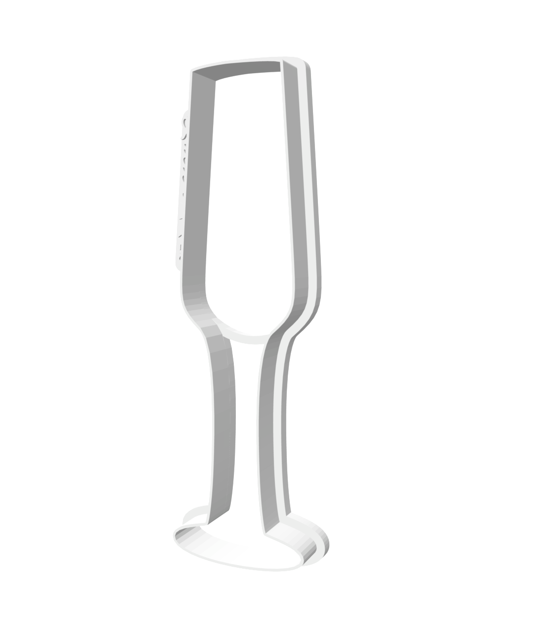 Large Champagne Flute Cutter -- STL FILE