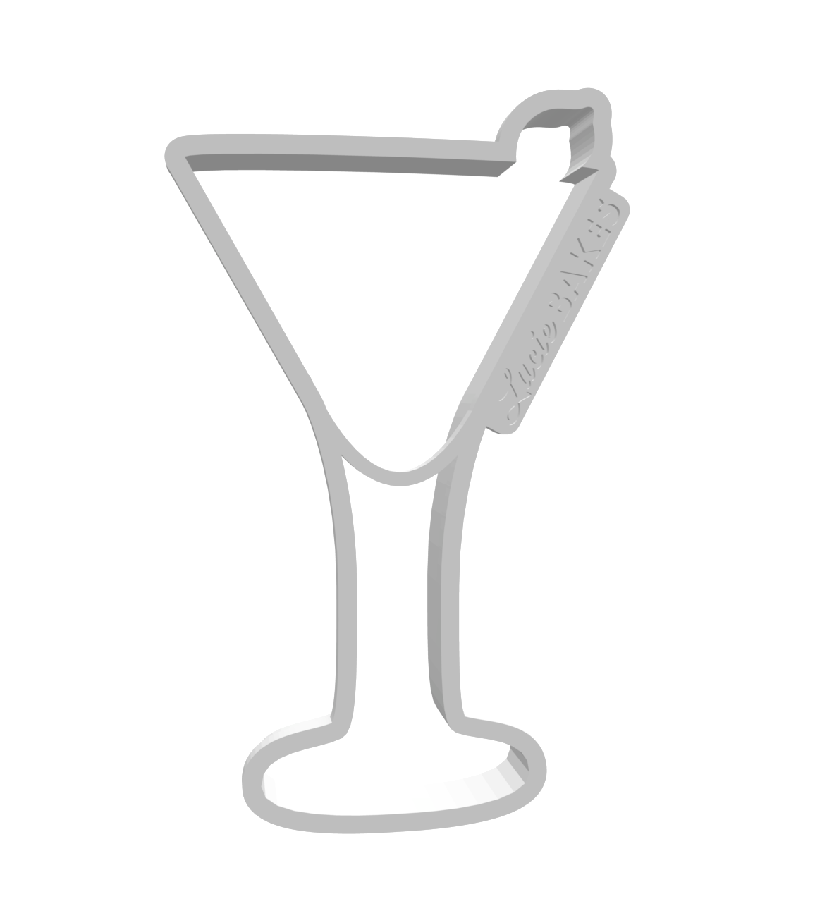Large Martini Glass Cutter -- STL FILE