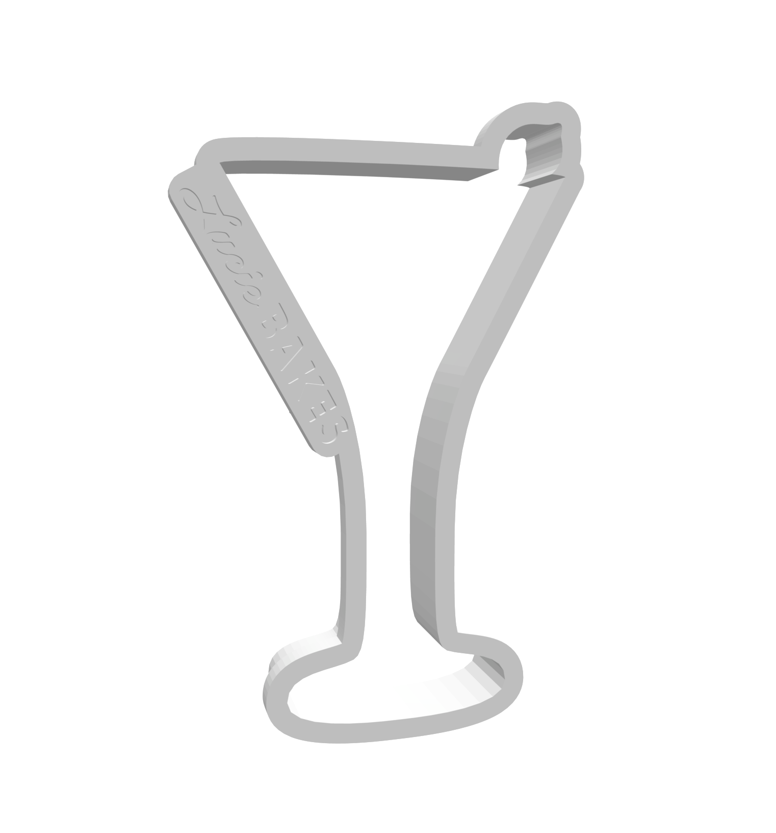 Small Martini Glass Cutter -- STL FILE