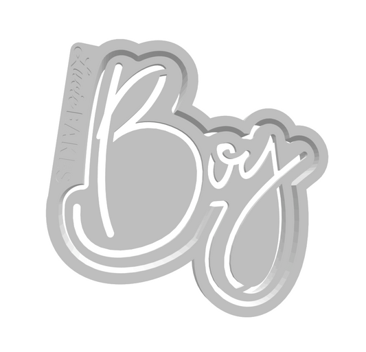 "Boy" Plaque Cutter & Stencil -- STL FILE