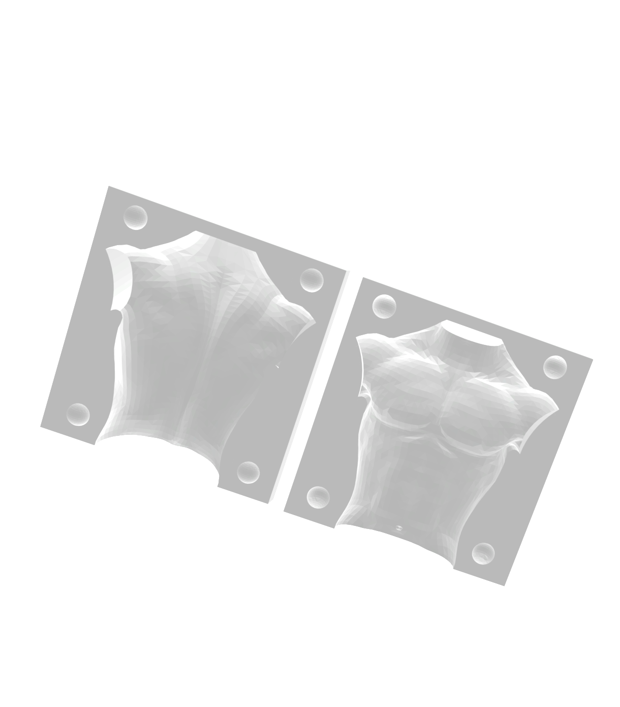 SMALL Male Bust Form Mold -- STL FILE