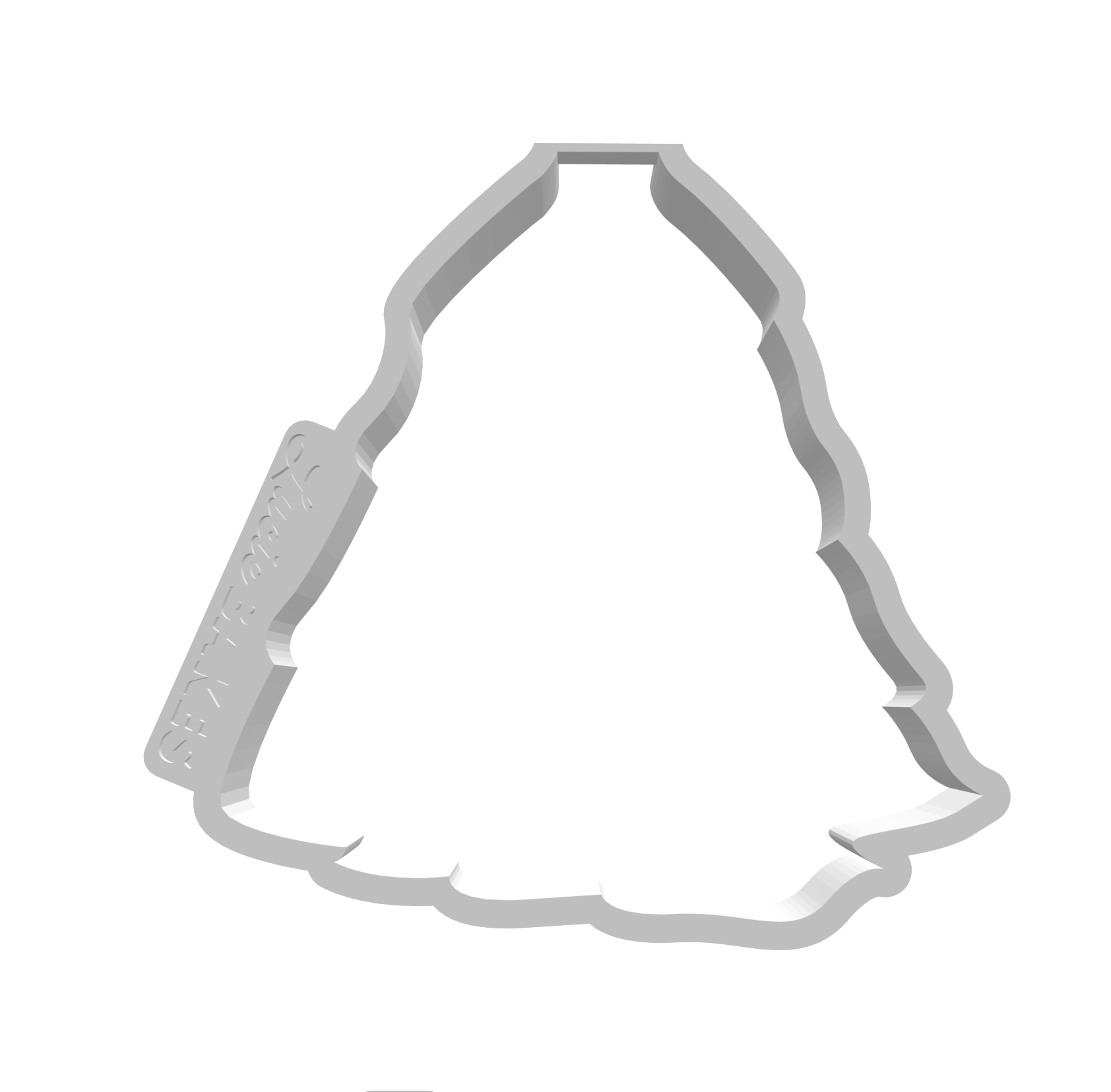 Bridal Gown Ruffled Skirt Cutter -- STL FILE