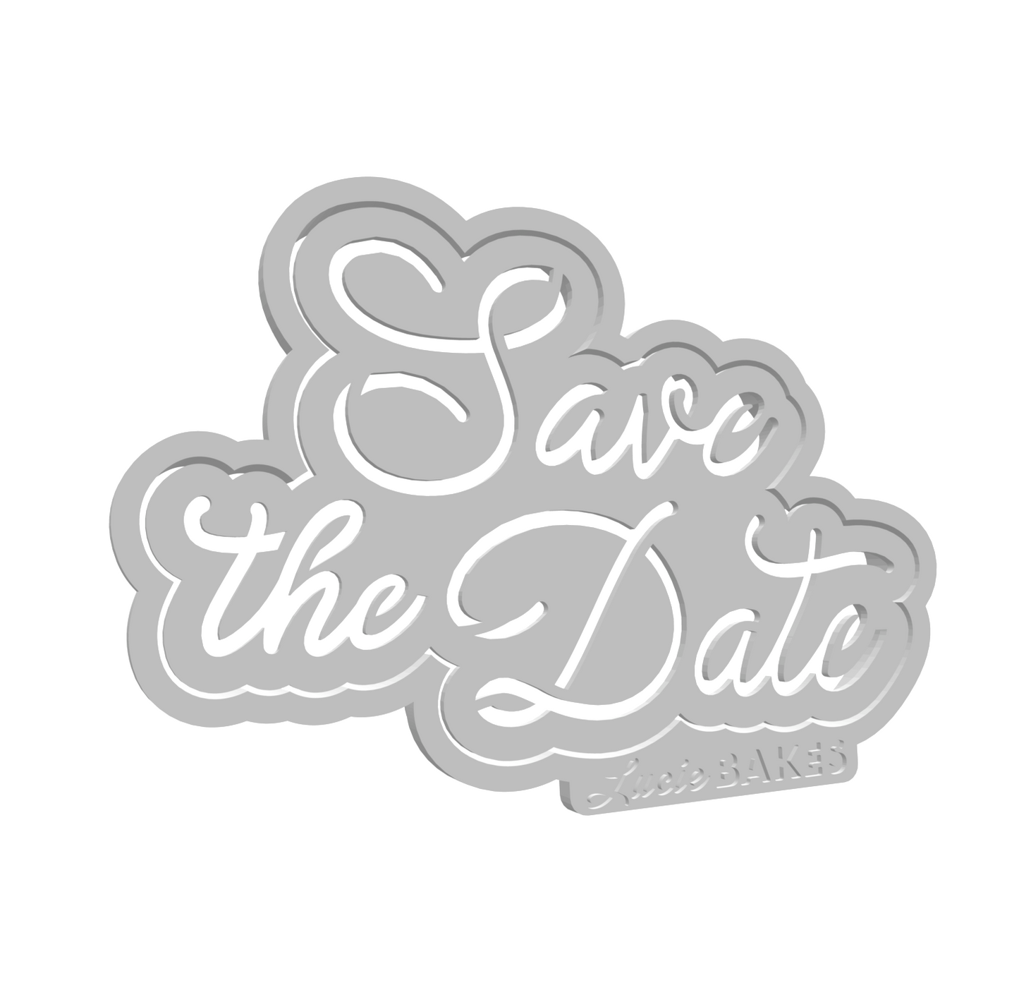 "Save the Date" Plaque Cutter & Stencil -- STL FILE