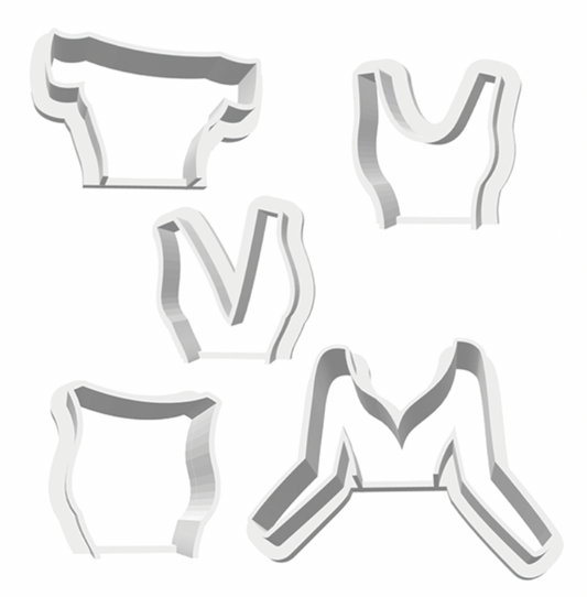 Bridal Gown Full Set of Tops Cutters -- STL FILES