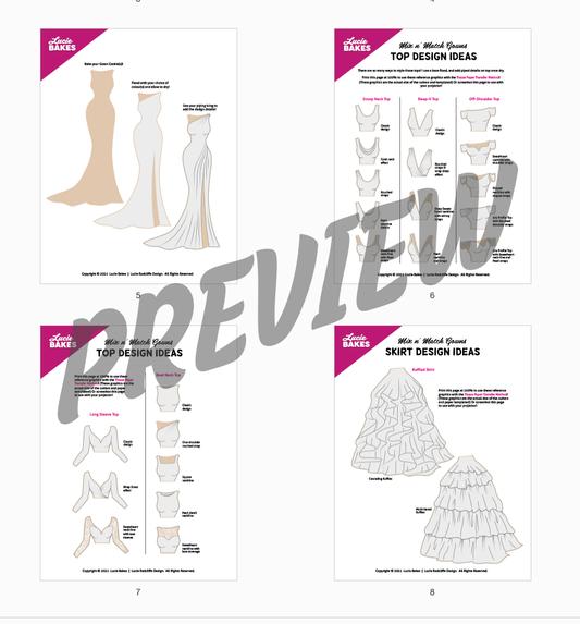 Mix 'N Match Gown Cookies - Templates & Design Workbook