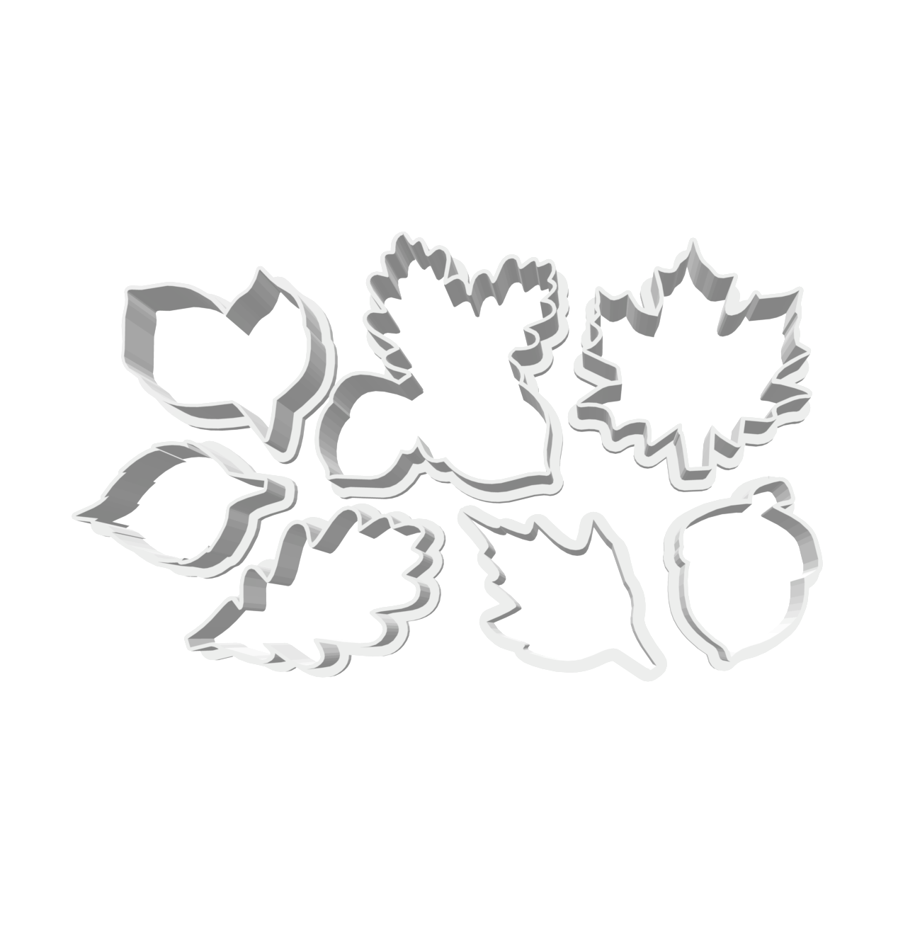 Mini Leaves Cutters -- STL FILES