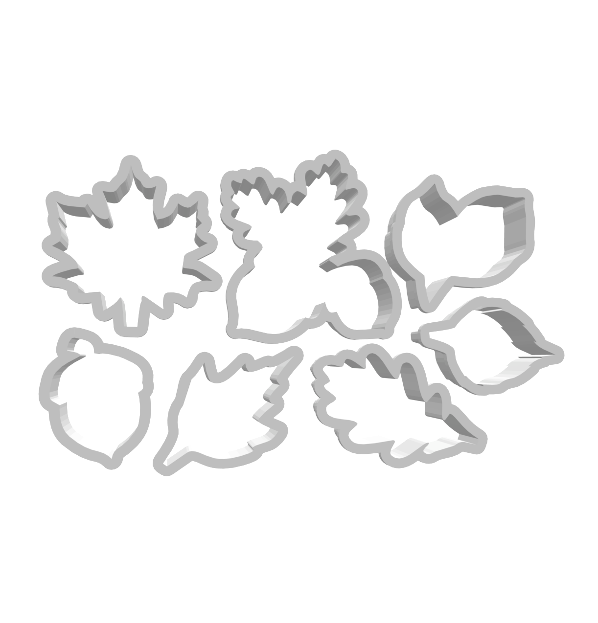 Mini Leaves Cutters -- STL FILES