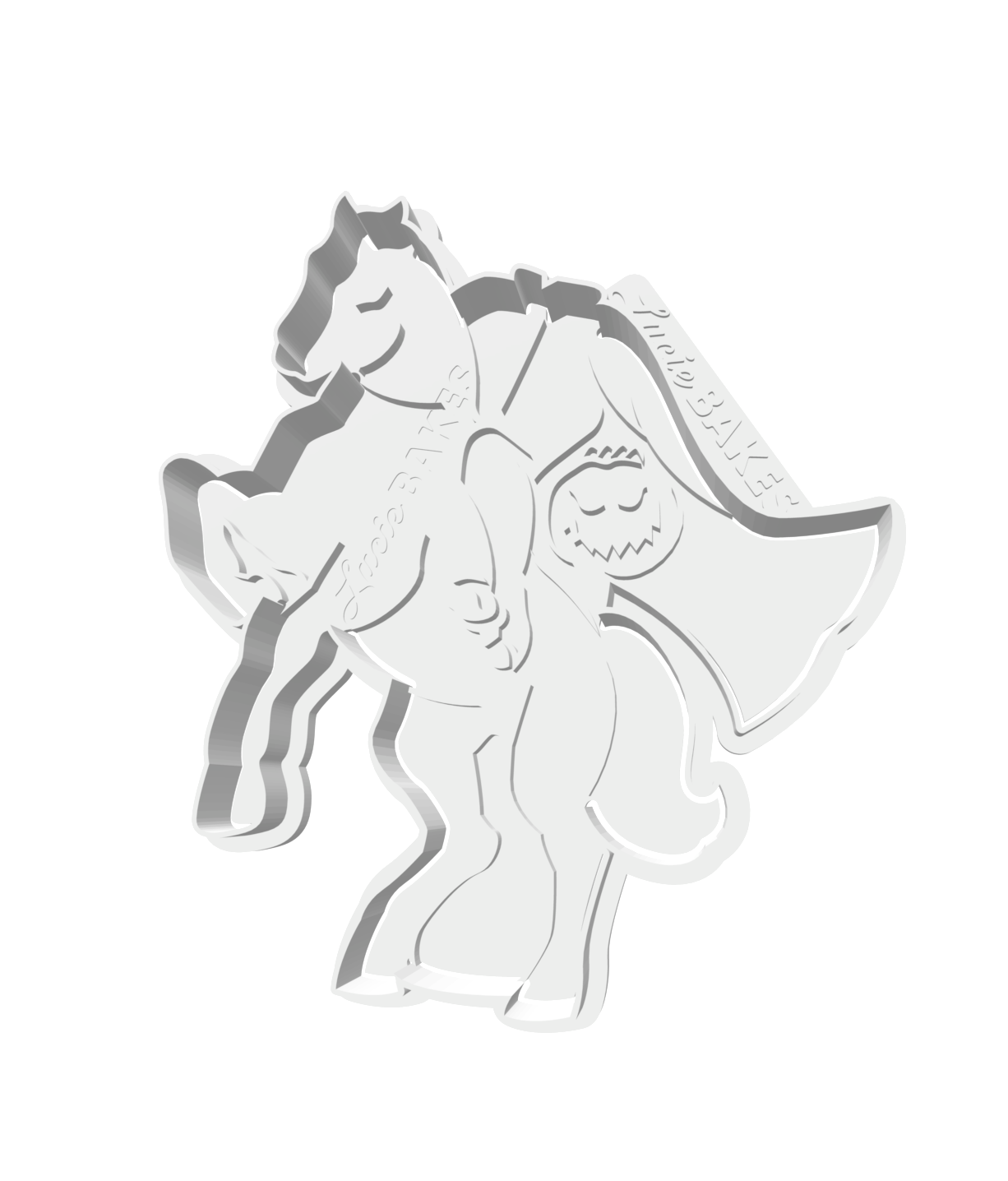 Headless Horseman Cutter & Stamp (Version 2) -- STL FILE