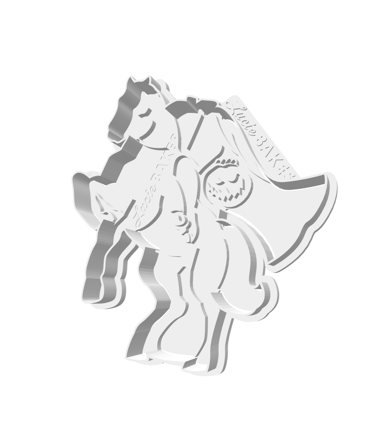 Headless Horseman Cutter & Stamp (Version 2) -- STL FILE