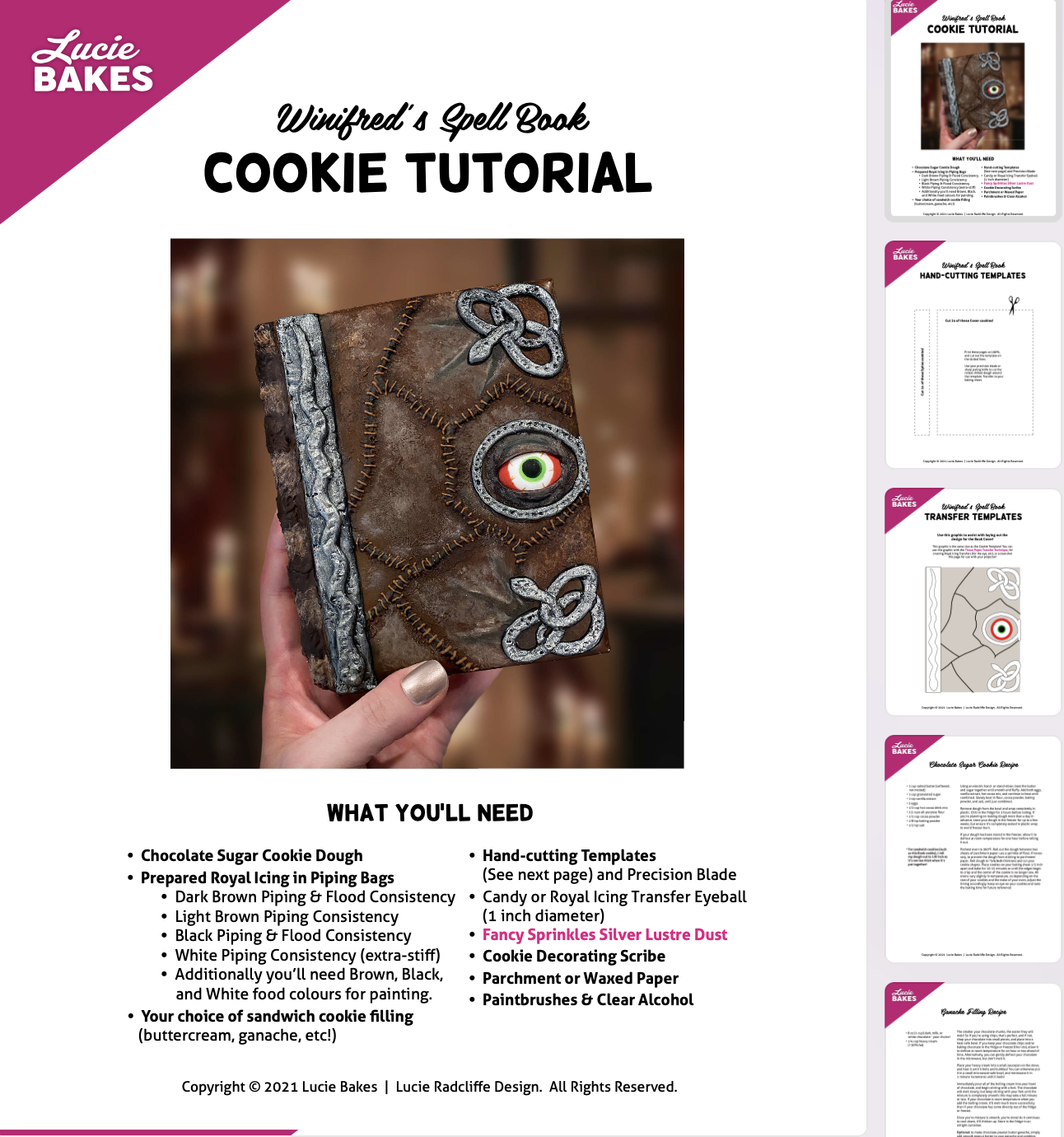 Winifred's Spell Book -- Digital Template & Workbook (Recipes Included!)