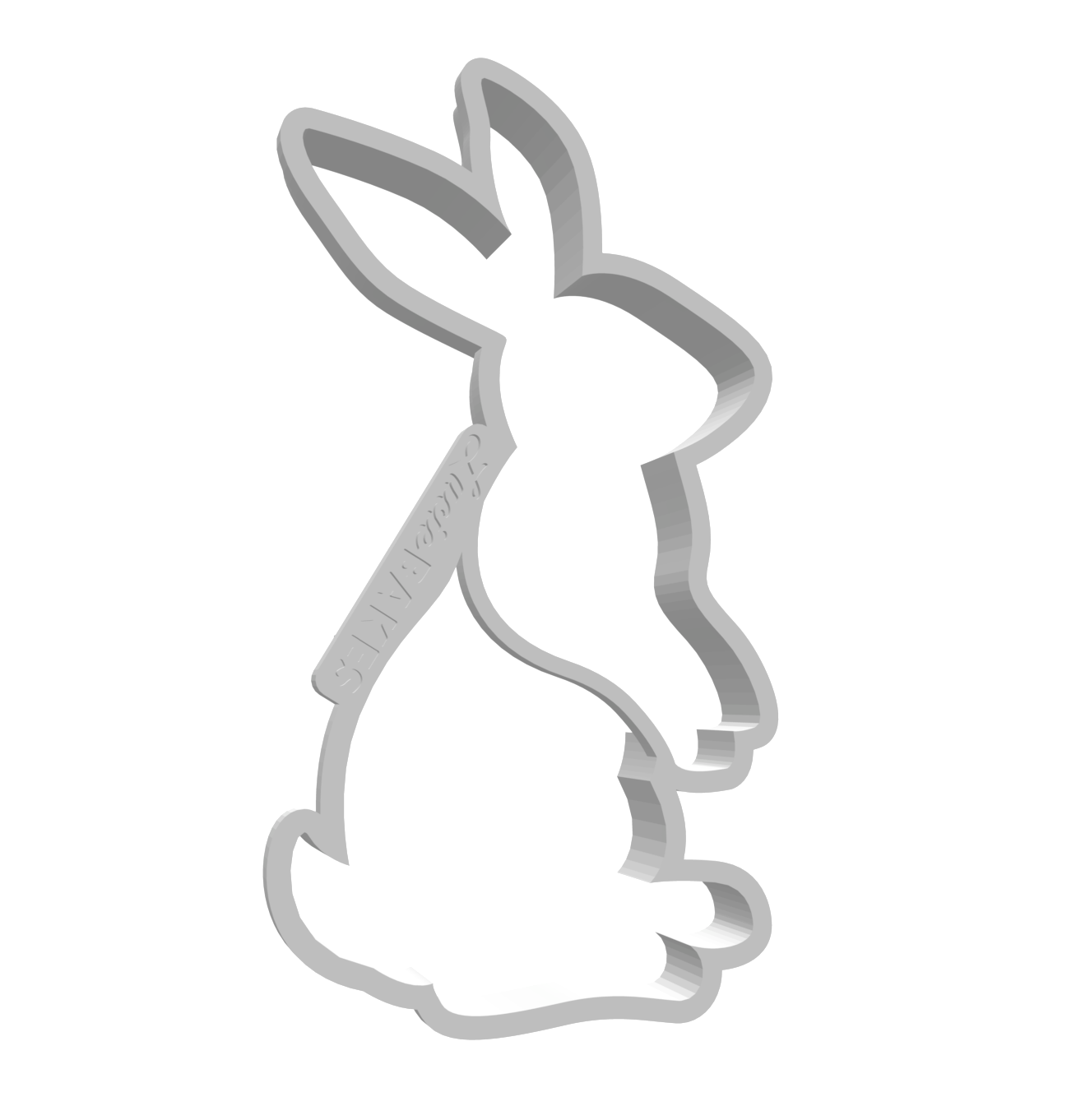 Large Rabbit Cookie Cutter -- STL FILE