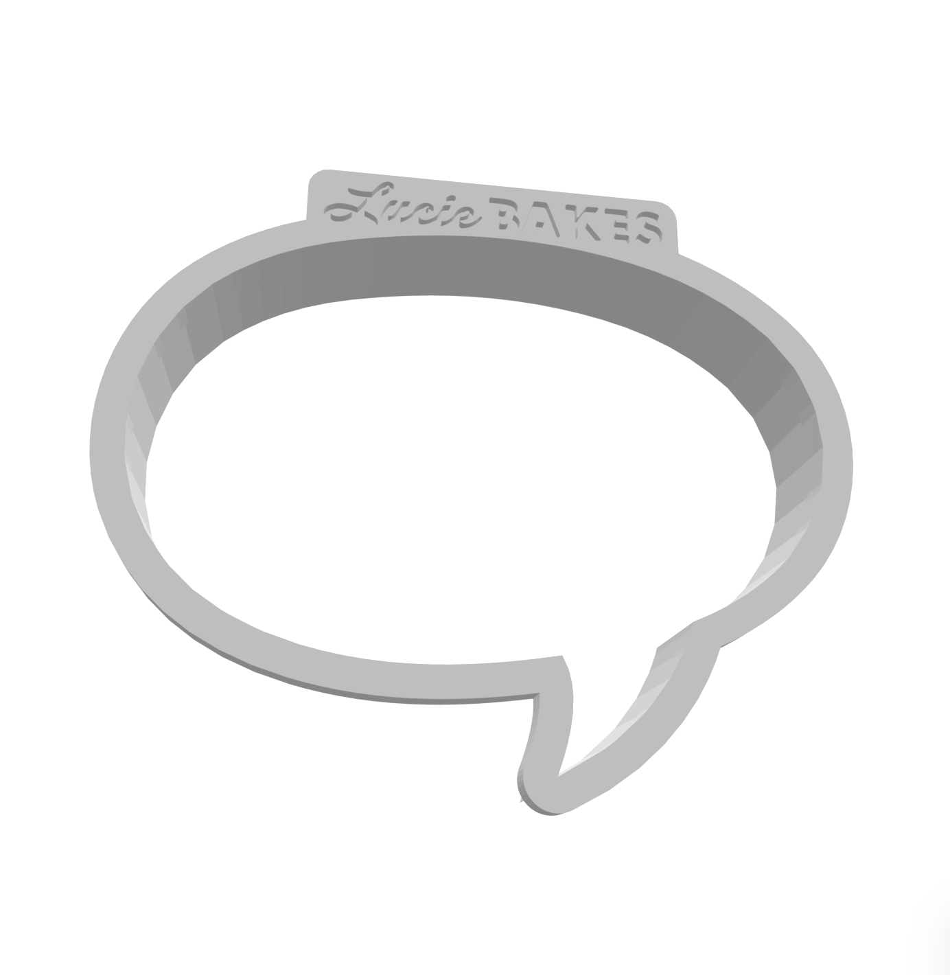 Classic Oval Speech Bubble -- STL FILE