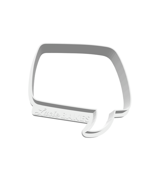 Retro Square Speech Bubble -- STL FILE