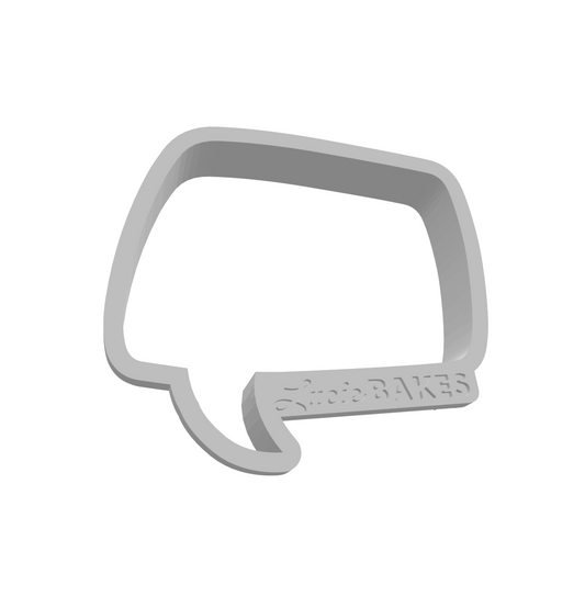 Retro Square Speech Bubble -- STL FILE