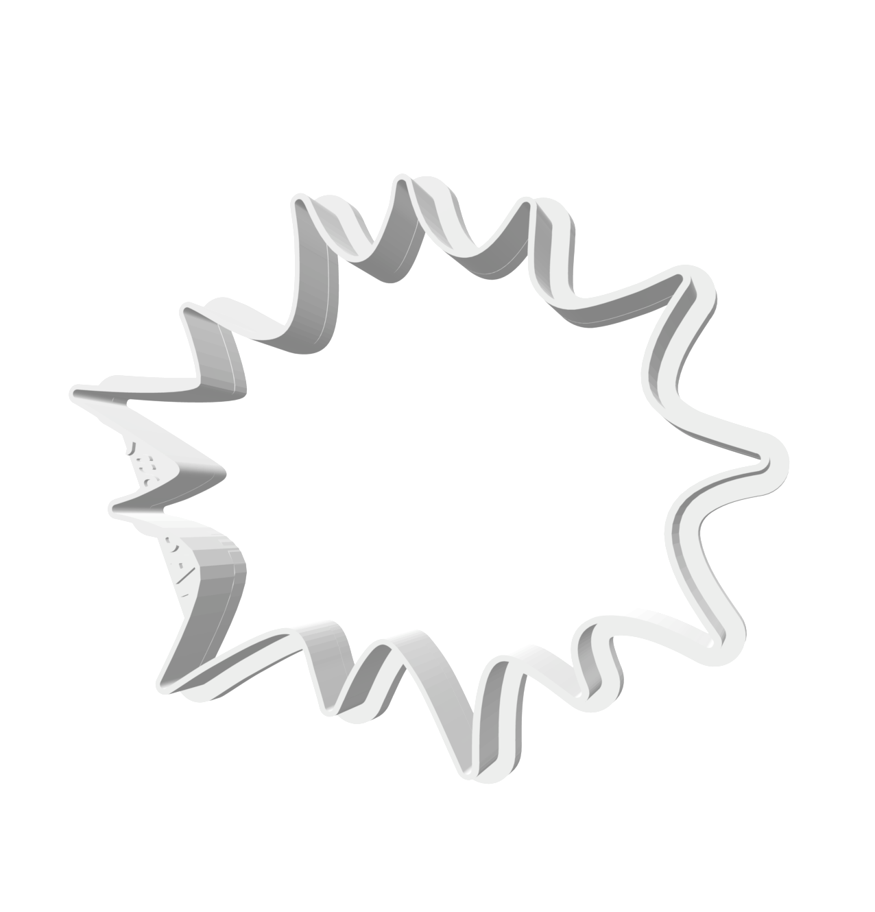 Burst Speech Bubble -- STL FILE