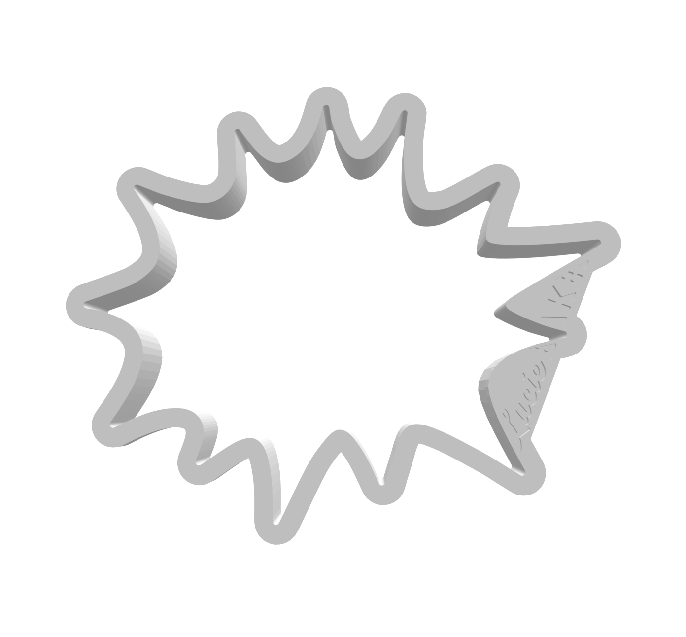 Burst Speech Bubble -- STL FILE