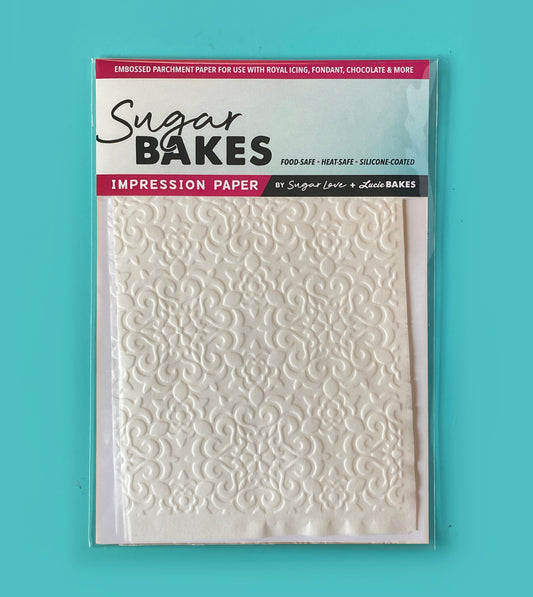 Floral Damask 4" X 6" -- Impression Paper
