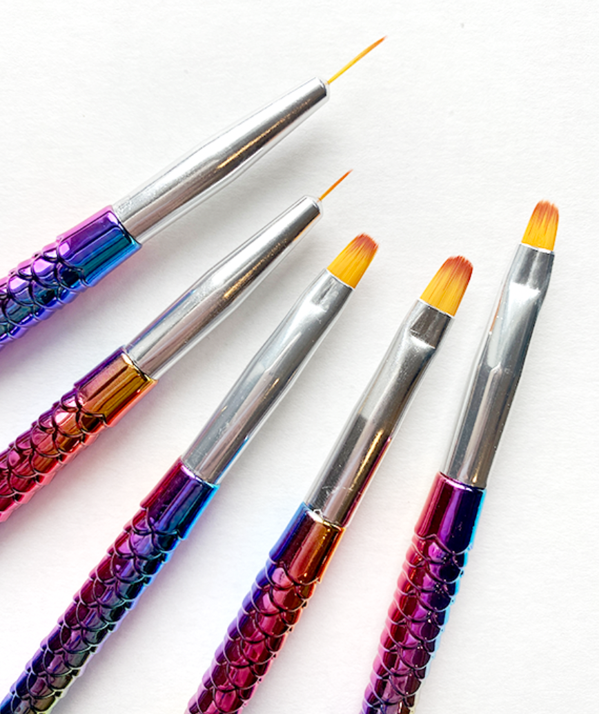 5-Piece Mermaid Tail Brush Set
