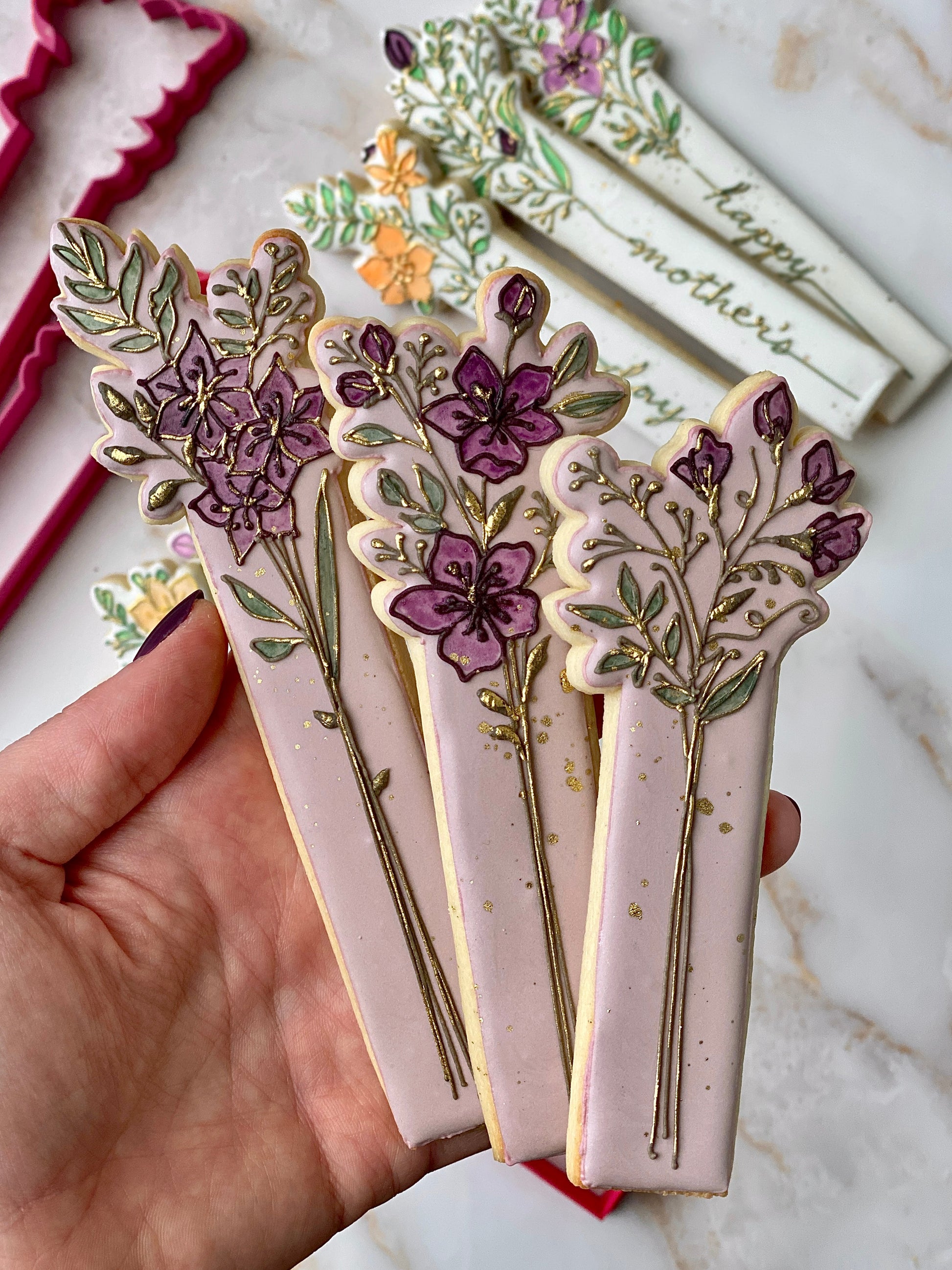 Floral Cookie Stick - Set of 3 Cutters
