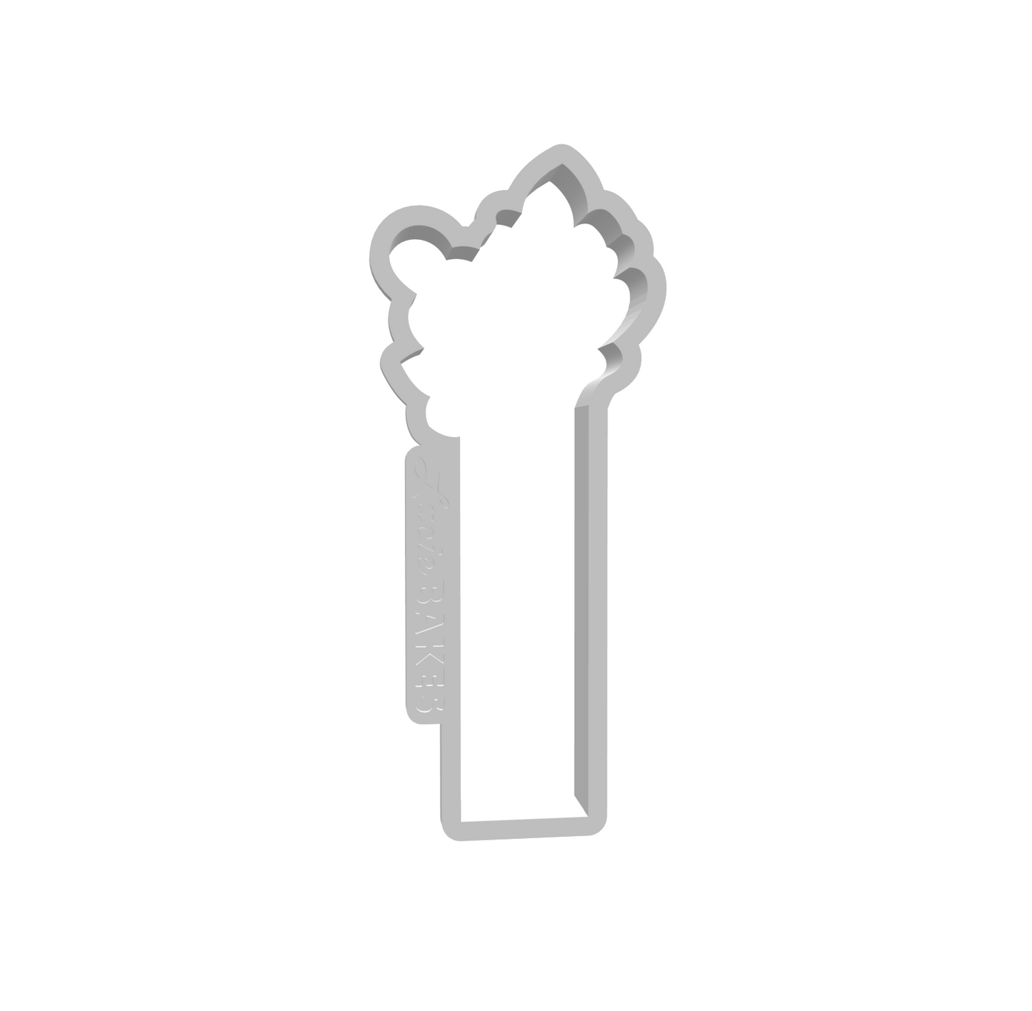 Short Floral Cookie Stick -- STL FILE