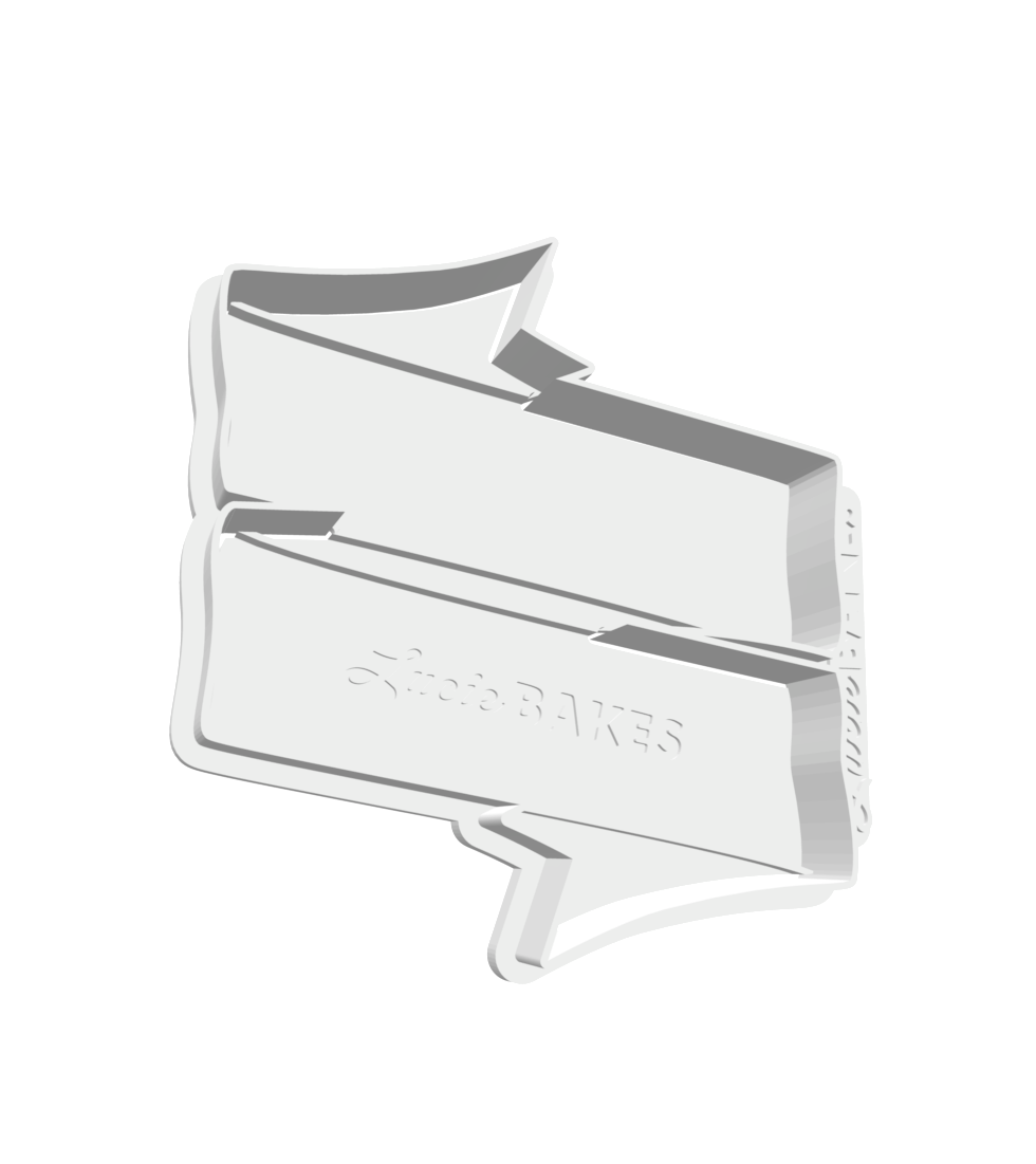 Double Simple Ribbon Banner Cutter & Stamp Set -- STL FILE