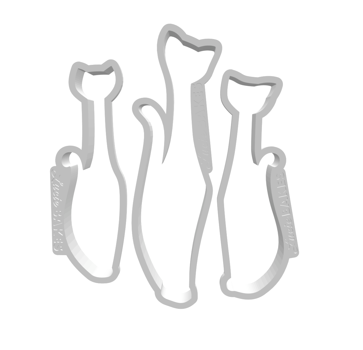 Mid-Century Modern Cats (Set of 3) -- STL FILE