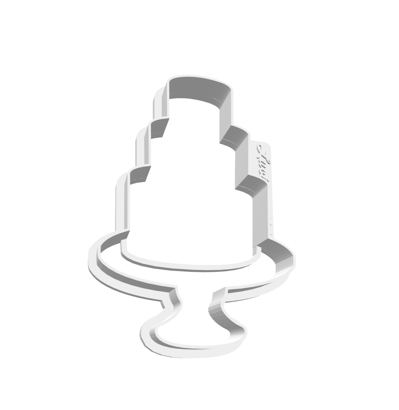 Three-Tiered Cake (SMALL) -- STL FILE