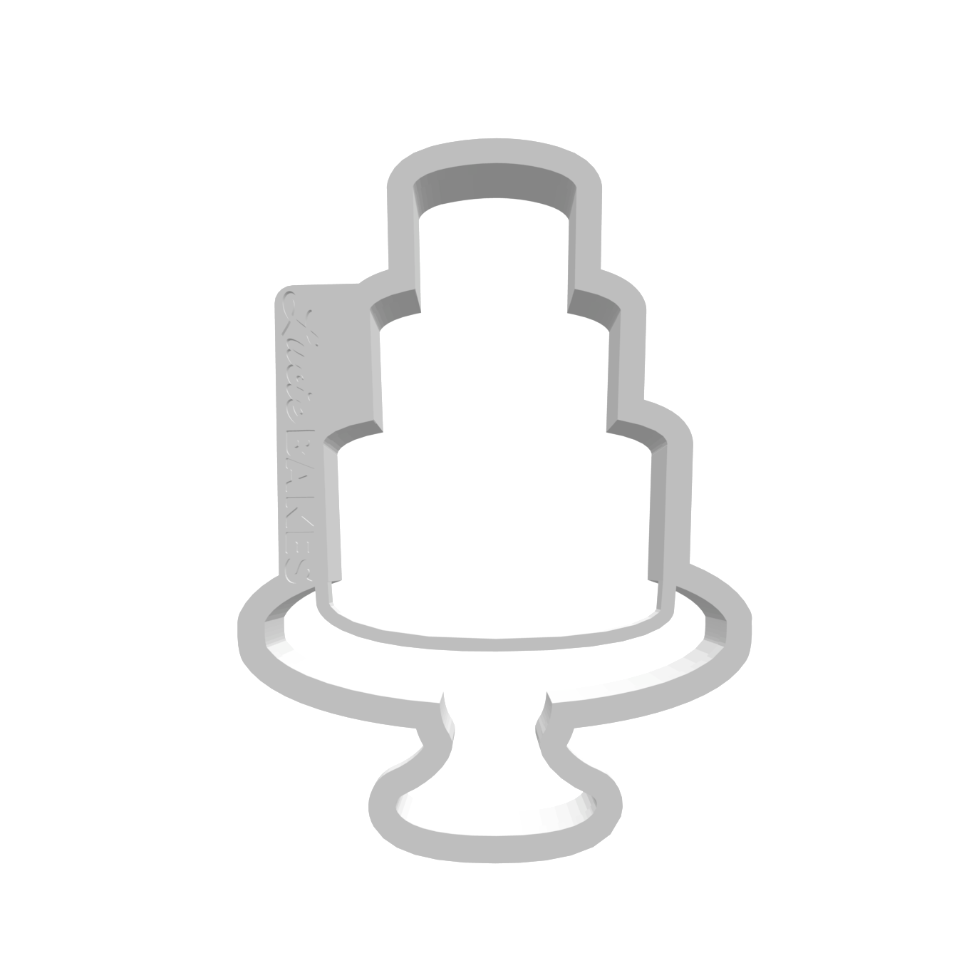 Three-Tiered Cake (SMALL) -- STL FILE