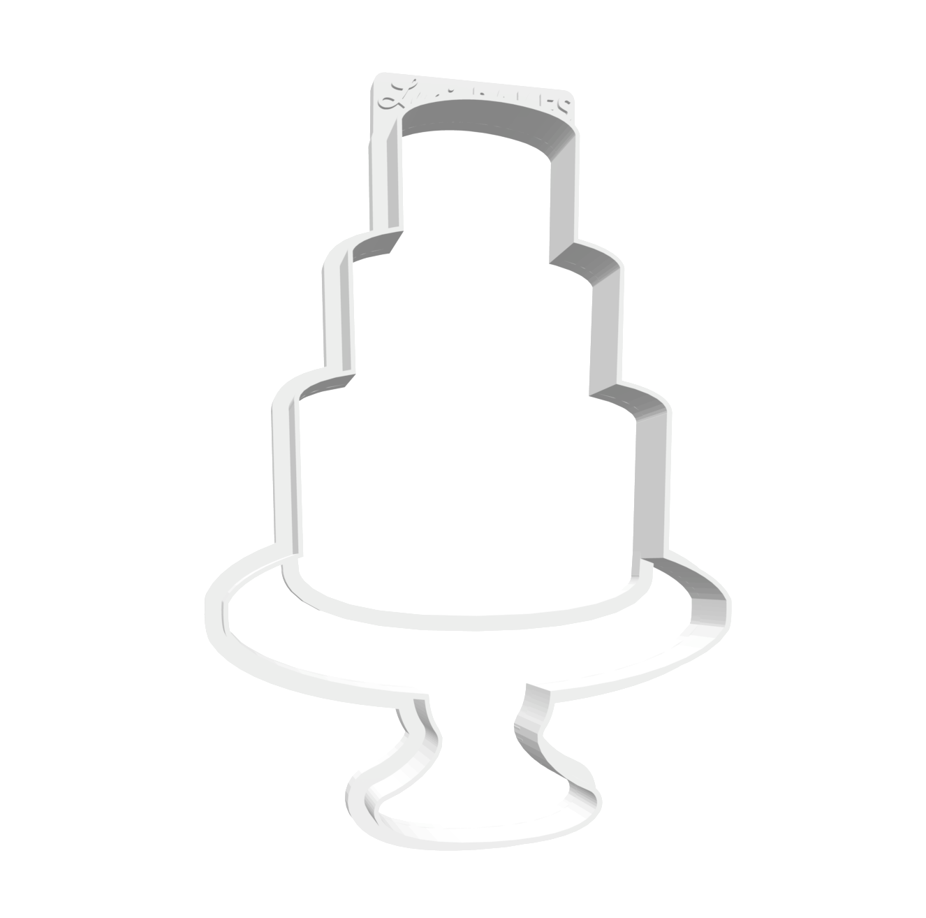 Three-Tiered Cake (LARGE) -- STL FILE
