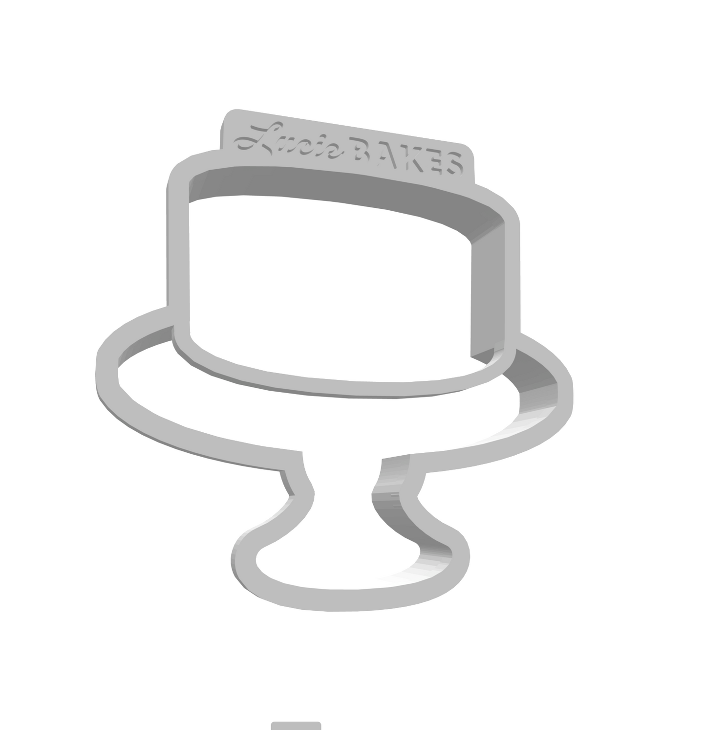 One-Tiered Cake (LARGE) -- STL FILE