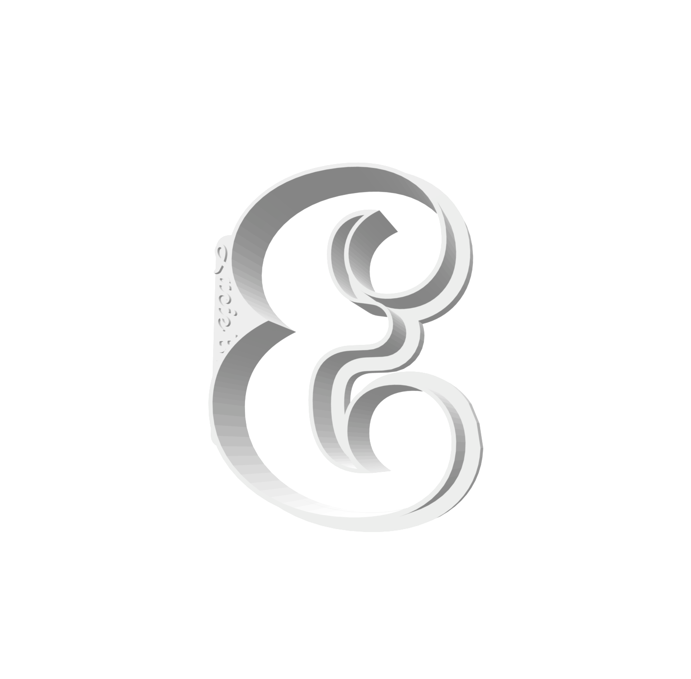 Number 3 (SMALL) -- STL FILE