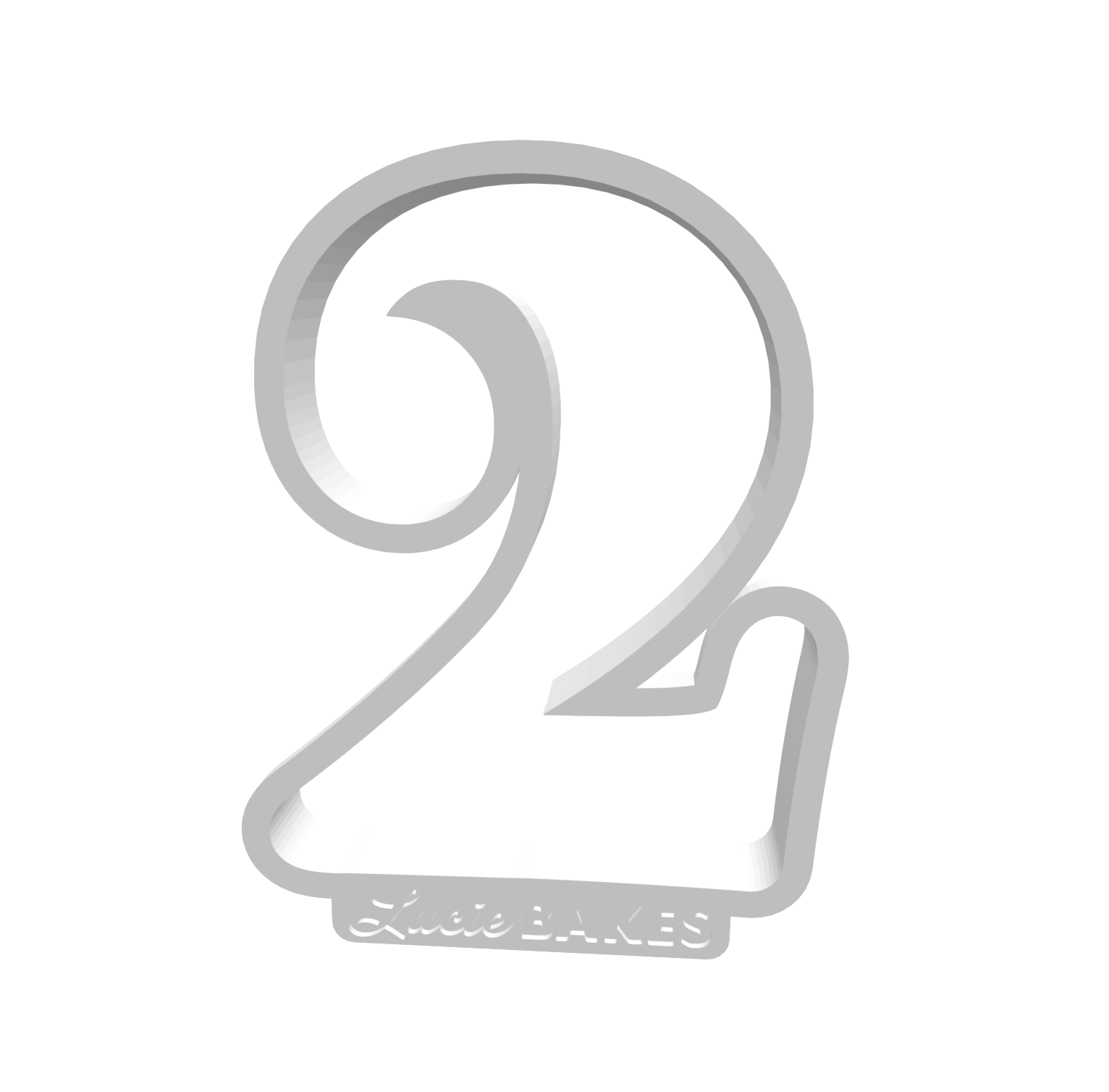 Number 2 (LARGE) -- STL FILE