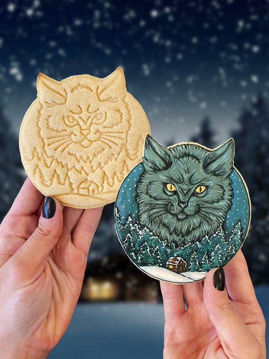 ICELAND: Jólakötturinn (Yule Cat) Cutter & Stamp Set