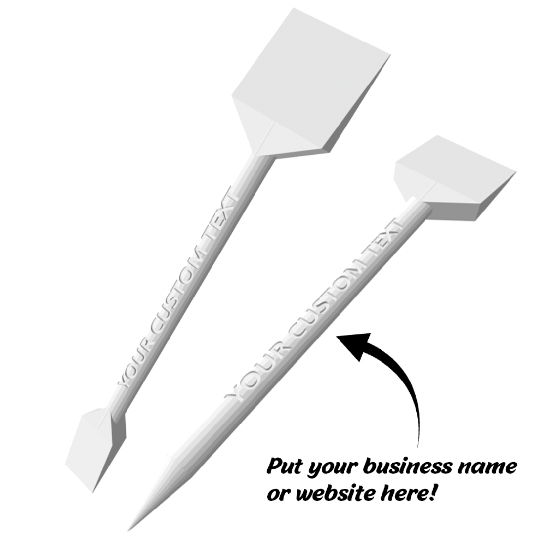 CUSTOMIZED TEXT Double-Ended Boo-Boo Stick -- STL FILE